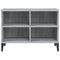 Tv-meubel met metalen poten 69,5x30x50 cm grijs sonoma eiken