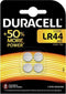 Duracell LR44 - Alkaline-knoopcelbatterijen - Tot 50% meer vermogen - (4 stuks)