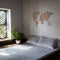 MiMi Innovations® Exclusieve Houten Wereldkaart - Muurdecoratie - Wanddecoratie - Muursticker - 130x78 cm/51.2x30.8 inch - Walnoot