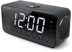 Muse M-192CR - Wekkerradio - Jumbo display met USB-laadfunctie - Hout