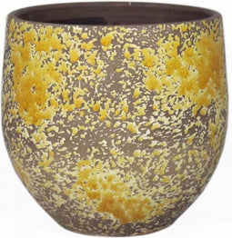 2 stuks Bloempot Pot luuk d20 h20 cm oker Floran