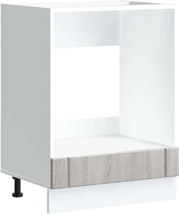 vidaXL - Ovenkast - Lucca - bewerkt - hout - grijs - sonoma - eiken