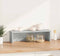 vidaXL - Keukenrek - stapelbaar - 50x15x16 - cm - bewerkt - hout - betongrijs