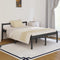 vidaXL - Seniorenbed - massief - grenenhout - grijs - 135x190 - cm