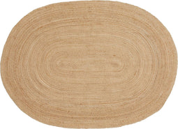Vloerkleed Jute Naturel Ovaal - 200x140x1cm - Vloerkleed Bombay Jute Naturel - House Nordic