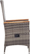 vidaXL - Tuinstoelen - 2 - st - met - kussens - poly - rattan - grijs