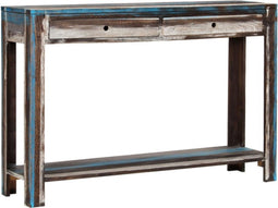 vidaXL - Wandtafel - vintage - stijl - 118x30x80 - cm - massief - hout