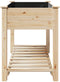 vidaXL - Tuinbak - met - Rek - 115x59x76 - cm - Massief - Houten - Vuurhout