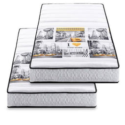 New York matrassen - 90x190 cm - 5 comfortzones - wit (2 stuks)