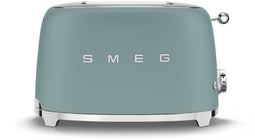 SMEG TSF01EGMEU - Broodrooster - 950W 2 sleuven 6 bruining-niveaus - Mat Emerald Green