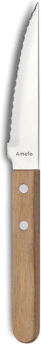 Vleesmes Amefa Pizza Bois Metaal Hout (21 cm) (Pack 12x)
