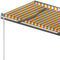 vidaXL - Luifel - vrijstaand - handmatig - uittrekbaar - 350x250 - cm - geel - en - wit
