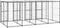 vidaXL - Hondenkennel - met - dak - 9,68 - m² - staal