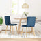 vidaXL - Eetkamerstoelen - 2 - st - stof - blauw