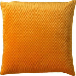 Dutch Decor DIAZ - Sierkussen velvet 45x45 cm Golden Glow - geel - Inclusief binnenkussen