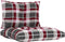 vidaXL - Palletkussens - 2 - st - ruitpatroon - stof - rood