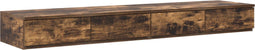 vidaXL - Lade - voor - Bed - in - Gerookt - Eiken - 160x36,5x16,5 - cm - Van - Engineered - Hout