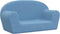 vidaXL Kinderbank 2-zits zacht pluche blauw