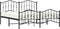vidaXL - Bedframe - met - hoofd- - en - voeteneinde metaal - zwart - 160x200 - cm