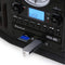NR-620 stereo-systeem platenspeler MP3-opname zwart Houten behuizing