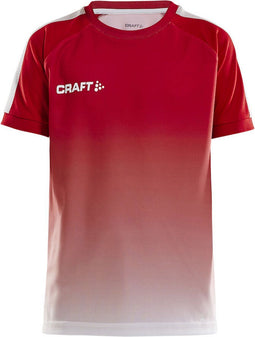 Craft Pro Control Fade Jersey Jr - Korte Mouw - Maat 134/140 - Bright Red/White