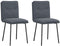 vidaXL - Eetkamerstoelen - 2 - st - fluweel - donkergrijs