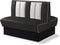 Bel Air Dinerbank Double Booth HW-120DB Zwart