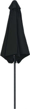 vidaXL - Parasol - met - aluminium - paal - 270x246 - cm - zwart