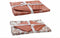 Placemat en servetten DKD Home Decor Wit Terra cotta 150 x 150 x 0,5 cm (2 Stuks)