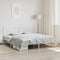 vidaXL - Bedframe - met - hoofdbord - metaal - wit - 180x200 - cm