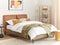 LIMANTON - Bed - Goudbruin - 140 x 200 cm - Kunstleer