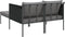 vidaXL - Ligbed - met - Kussens - voor - 2 - Personen - - - Antraciet - - - 115x153x69,5 - cm - - - Staal