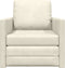vidaXL - Vloersofa - Bed - 2-in-1 - Crème - 74x77x81 - cm - Velvet