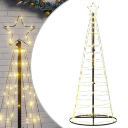 vidaXL - LED-kerstboom - 200 - LEDs - warm - wit - 182 - cm