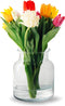 Jodeco Bloemenvaas Nobles - helder transparant - glas - 19 x 20 cm - fles vaas