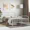 vidaXL - Bedframe - met - hoofd- - en - voeteneinde - metaal - wit - 150x200 - cm