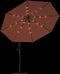 vidaXL - Zweefparasol - met - LED-verlichting - 350 - cm - terracottakleurig