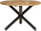 vidaXL - Eettafel - Ø110x76 - cm - massief - ruw - mangohout