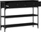 vidaXL - Consoletafel - Zwart - Eiken - 100x25x75 - cm - Geengineerd - Hout - & - Staal