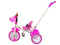 Driewieler met duwstang - 95x48x90cm - met fietsmandje - roze