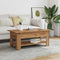 vidaXL - Salontafel - 102x55x42 - cm - bewerkt - hout - artisanaal - eikenkleur