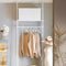 SoBuy KLS07-W - Telescoop Kledingrek - Verstelbaar B(52-80) x H(233-295) cm - Wit