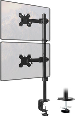 Maclean MC-967 - Monitorbeugel voor 2 schermen - Verstelbare kanteling en hoogte - Zwart