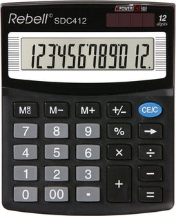 Rebell calculator - SDC412 BX - zwart - RE-SDC412-BX