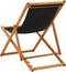 vidaXL - Strandstoel - inklapbaar - eucalyptushout - en - stof - zwart