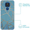 iMoshion Hoesje Geschikt voor Motorola Moto G9 Play / Moto E7 Plus Hoesje Siliconen - iMoshion Design hoesje - Blauw / Meerkleurig / Goud / Blue Graphic