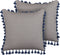 CARPINUS - Sierkussen set van 2 - Grijs - 45 x 45 cm - Linnen