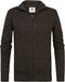 Petrol Industries - Heren Gebreid Vest - Opstaande kraag - Bruin - Maat XL
