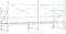 vidaXL - Slaapbank - met - onderschuifbed - zonder - matras - 80x200 - cm - staal - wit