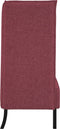 vidaXL - Hoge - Rug - Bank - Bordeauxrood - 109x56x121 - cm - Stof